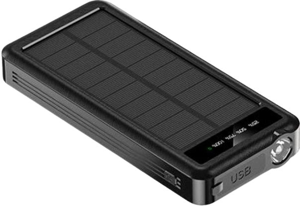 Power Bank на сонячних батареях УМБ PROTESTER PRO-S10 10000 mAh Solar Panel Black